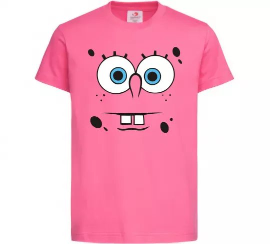 Дитяча футболка Sponge Bob стурбоване обличчя Яскраво-рожевий фото