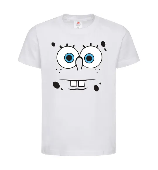 Детская футболка Sponge Bob стурбоване обличчя Белый фото
