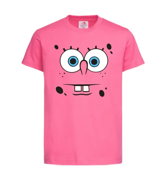 Детская футболка Sponge Bob стурбоване обличчя Ярко-розовый фото