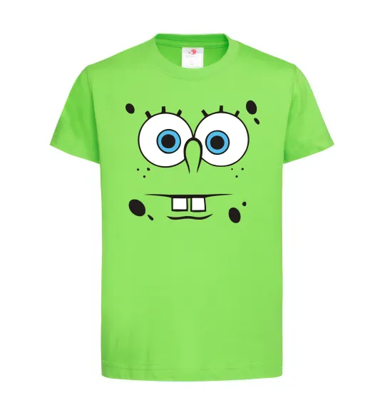 Детская футболка Sponge Bob стурбоване обличчя Лаймовый фото