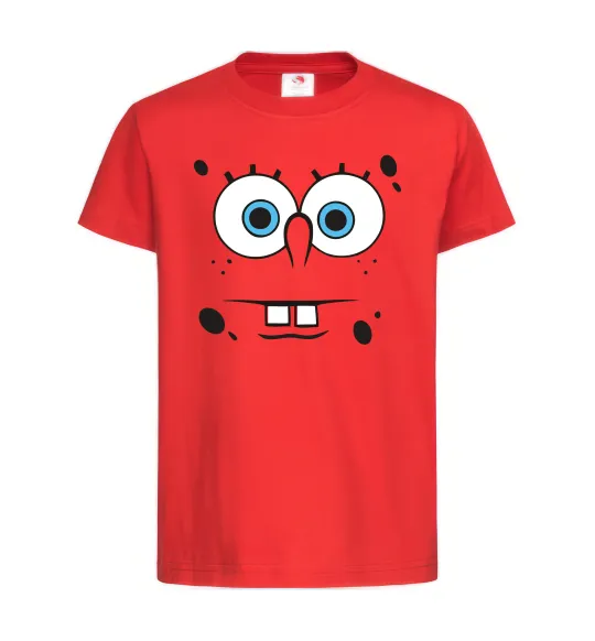 Детская футболка Sponge Bob стурбоване обличчя Красный фото