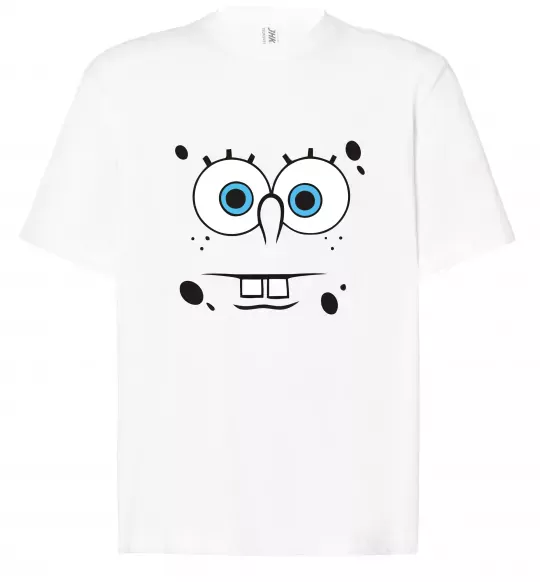 Футболка Оверсайз Sponge Bob стурбоване обличчя Белый фото