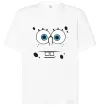 Футболка Оверсайз Sponge Bob стурбоване обличчя Белый фото