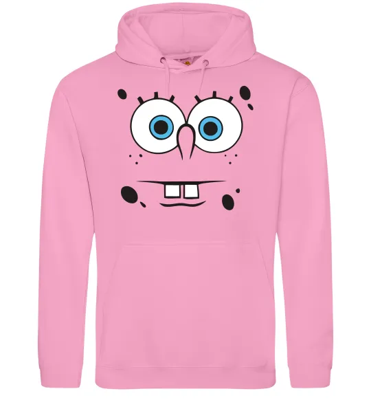 Чоловіча толстовка (худі) Sponge Bob стурбоване обличчя Рожевий фото