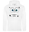 Мужская толстовка (худи) Sponge Bob стурбоване обличчя Белый фото