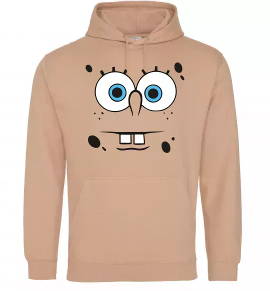 Мужская толстовка (худи) Sponge Bob стурбоване обличчя Песочный фото