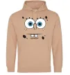 Мужская толстовка (худи) Sponge Bob стурбоване обличчя Песочный фото