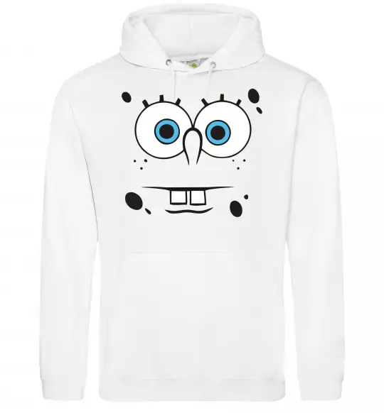 Женская толстовка (худи) Sponge Bob стурбоване обличчя Белый фото
