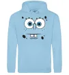 Жіноча толстовка (худі) Sponge Bob стурбоване обличчя Блакитний фото