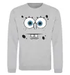 Свитшот Sponge Bob стурбоване обличчя Серый меланж фото