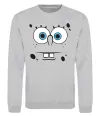 Свитшот Sponge Bob стурбоване обличчя Серый меланж фото