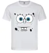 Чоловіча футболка Sponge Bob стурбоване обличчя Білий фото