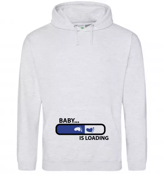 Жіноча толстовка (худі) BABY IS LOADING Сірий меланж фото