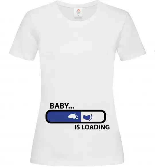 Жіноча футболка BABY IS LOADING Білий фото