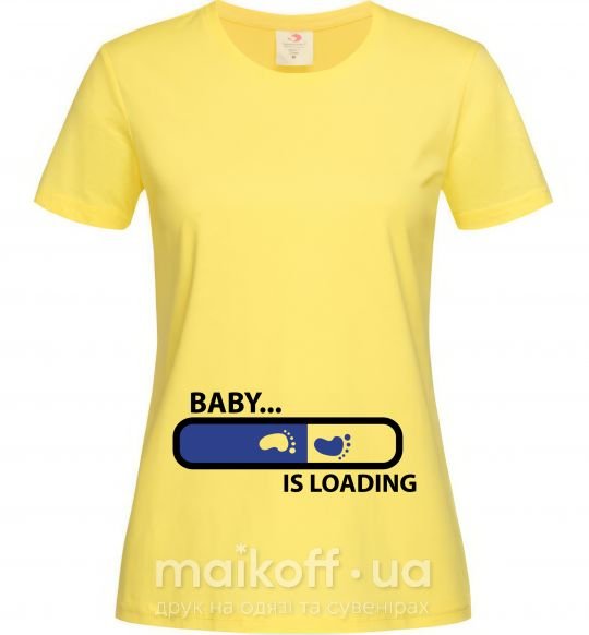 Жіноча футболка BABY IS LOADING Лимонний фото