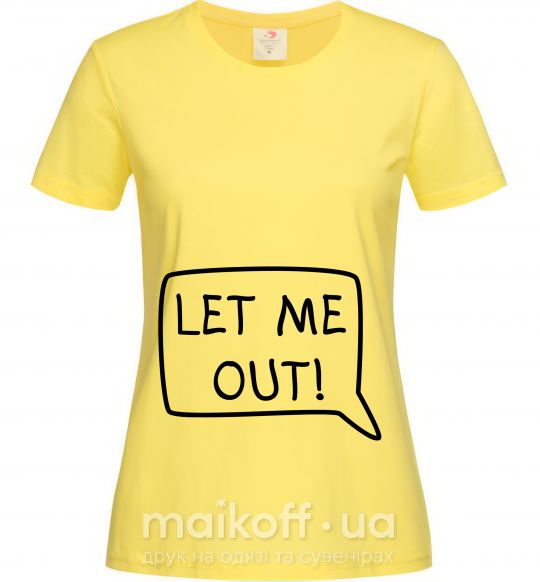 Женская футболка LET ME OUT Лимонный фото