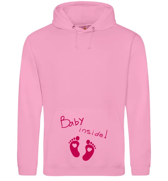 Жіноча толстовка (худі) BABY INSIDE (ніжки) Рожевий фото