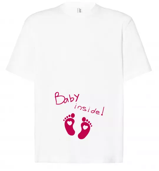 Футболка Оверсайз BABY INSIDE (ніжки) Білий фото
