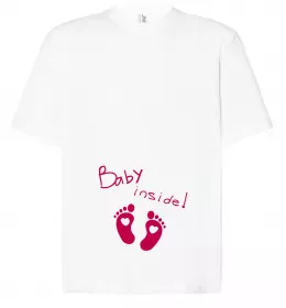 Футболка Оверсайз BABY INSIDE (ніжки) Белый фото