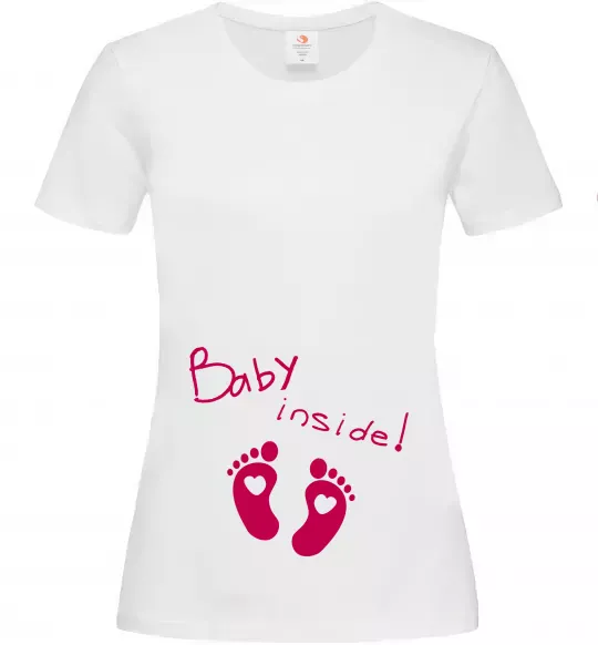 Женская футболка BABY INSIDE (ніжки) Белый фото