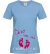 Жіноча футболка BABY INSIDE (ножки) Блакитний фото