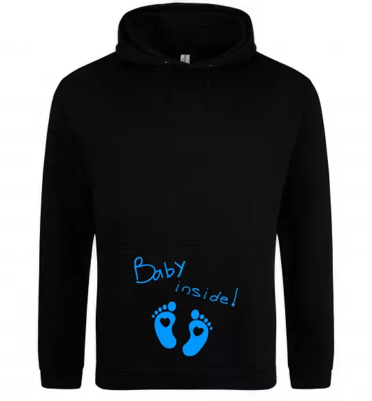 Женская толстовка (худи) BABY INSIDE (ніжки) Черный фото