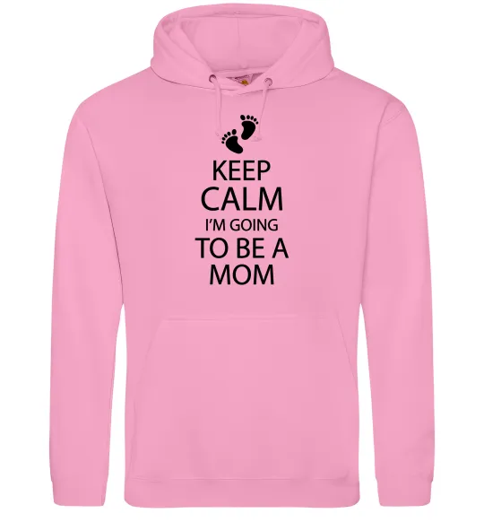 Жіноча толстовка (худі) Keep calm and i'm going to be a mom Рожевий фото