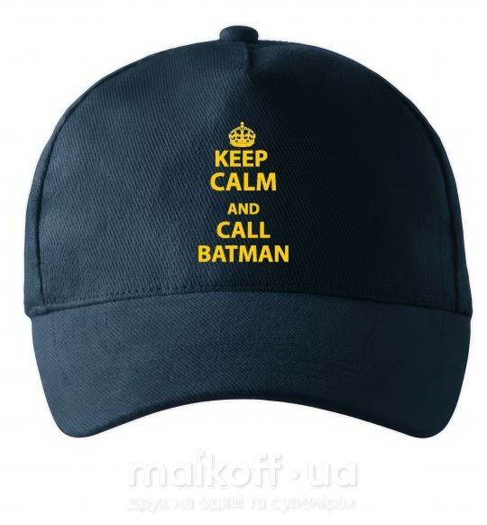 Кепка Keep calm and call a Batman Темно-синій фото
