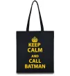 Эко-сумка Keep calm and call a Batman Черный фото