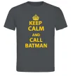 Мужская футболка Keep calm and call a Batman Графит фото