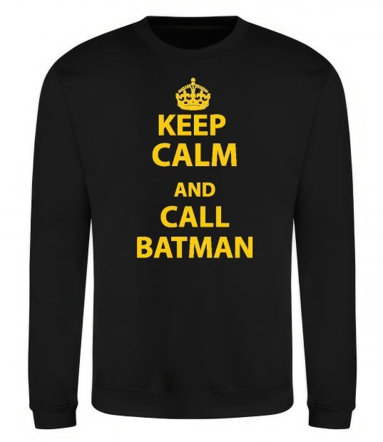 Свитшот Keep calm and call a Batman Черный фото