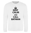 Світшот Keep calm and call a Batman Білий фото