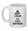 Чашка керамическая Keep calm and call a Batman Белый Чашка керамическая Keep calm and call a Batman Белый фото