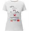 Женская премиум футболка ТАТО+МАМА=МИ Белый фото