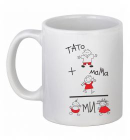Чашка керамическая ТАТО+МАМА=МИ