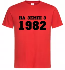 Мужская футболка На землі з .. Красный фото