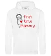 Женская толстовка (худи) FIRST TIME MOMMY Белый Женская толстовка (худи) FIRST TIME MOMMY Белый фото