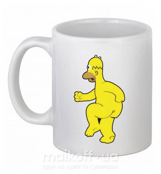 Чашка керамічна Гомер голый Білий фото