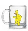 Чашка стеклянная Гомер голый Прозрачный фото