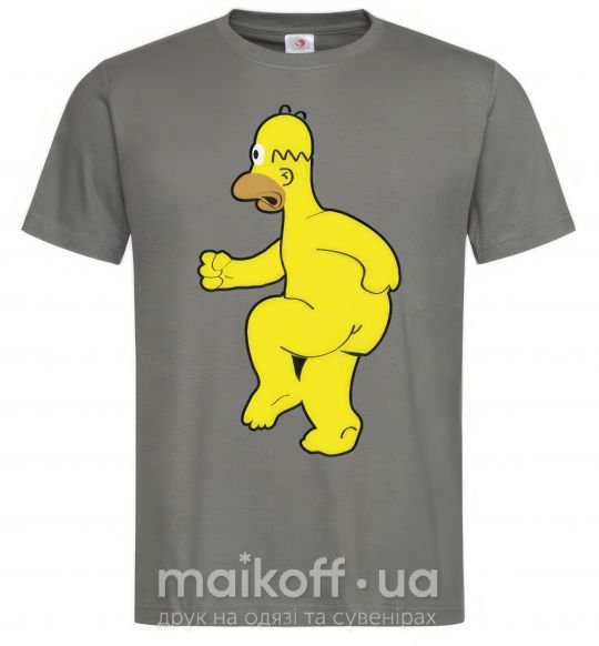 Чоловіча футболка Гомер голый Графіт фото
