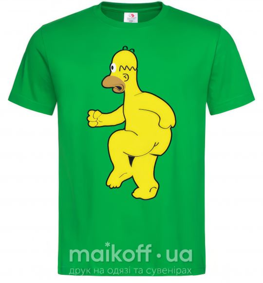 Мужская футболка Гомер голый Зеленый фото