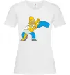 Женская футболка Гомер та Мардж Белый фото