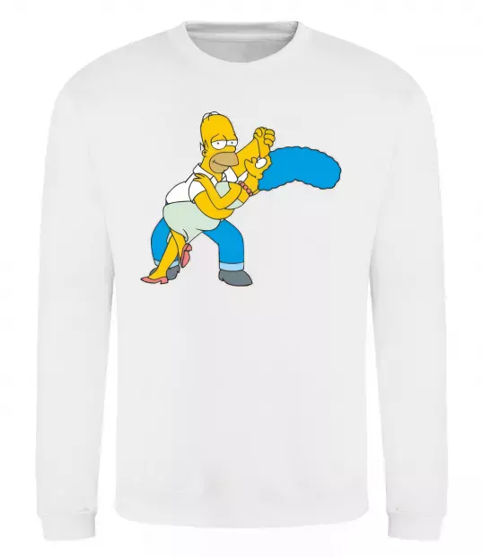 Свитшот Гомер та Мардж Белый фото