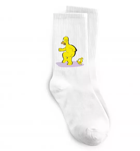 Шкарпетки Гомер і пес Білий фото