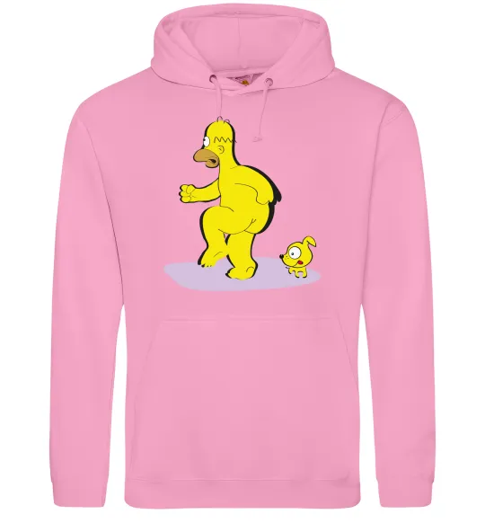 Мужская толстовка (худи) Гомер і пес Розовый фото