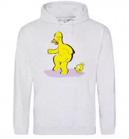 Мужская толстовка (худи) Ліса та Барт Серый меланж фото