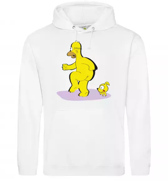 Женская толстовка (худи) Гомер і пес Белый фото