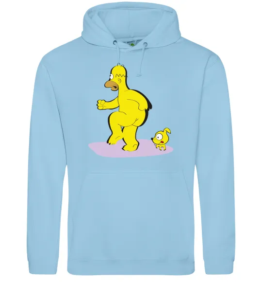 Жіноча толстовка (худі) Гомер і пес Блакитний фото