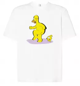 Футболка Оверсайз Барт зі скейтом Белый фото