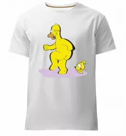 Мужская премиум футболка Ліса та Барт Белый фото